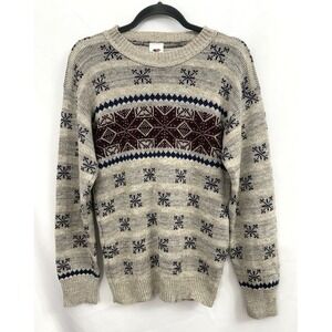 VTG Sweater Bazaar Snowflake Pattern Pullover Sweater Womens Size S‎